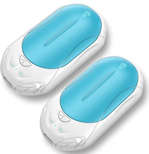 Handwärmer Wiederaufladbar Split 2 Pack,OUTJUT Handwärmer Elektrisch 6000mAh Tragbare Taschenwärmer 3 Heizmodi Schnelles Aufheizen Ideal Warmes Geschenk für Outdoor Sport Golf Camping im Winter