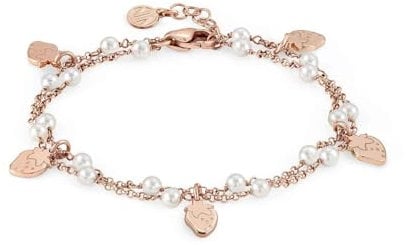 Nomination Bracelet Mon Amour collection in Stainless Steel, 925 Sterling Silver and Pearls. Rose Gold finish. Strawberry
