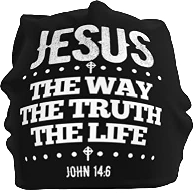 874 Beanie Mütze Jesus Der Weg Die Wahrheit Das Leben Johannes 14:6 Lustiges Schwarz Cuffed Hats Klassisches Strickmütze Weich Beanie Hat Für Camping Wandern Skifahren