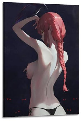 VZRSQZK Anime Chainsaw Man Makima Poster Poster Decorative Painting Canvas Wall Posters And Art Picture Print Modern Family Bedroom Decor Posters 24x36inch(60x90cm)