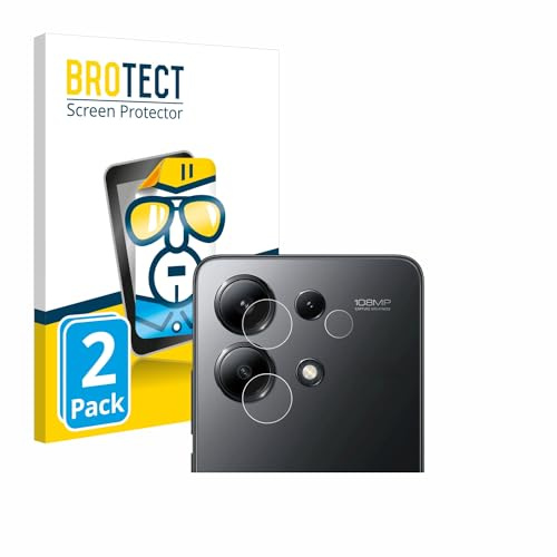 BROTECT (2 Stück Schutzfolie für Xiaomi Redmi Note 13 4G (NUR Kameraschutz) Displayschutz Folie Made in Germany, Ultra-Klar