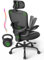 Ergonomischer Bürostuhl, groß und hoch – 159 kg Kapazität, max. 1,8 m hoch, Computer-Schreibtischstühle über 10 Stunden, bequem, mit verstellbarer Netz-hoher Rückenlehne, Lendenwirbelstütze,