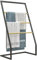 HOMCOM Portasciugamani a 4 Livelli in Acciaio e Bambù, Porta Asciugamani da Terra Autoportante, 60x35x102 cm, Nero e color Legno