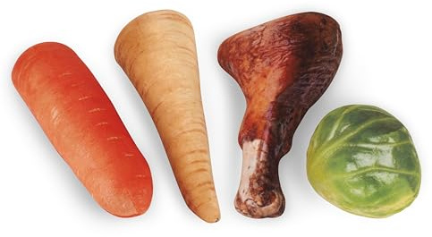 Smart Garden Pack of 4 Christmas Feast Dog Toys - Turkey, Carrot, Parsnip and Sprout, Christmas Dinner Themed Dog Toy - Perfect Present for Dogs, Festive Dog Gift, Soft Dog Toy