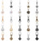 HJZHII 25 Stück Reisverschluss-Reparaturset,Reißverschluss Reparatur Set,5 Farben Reissverschluss Reparatur Set Reisverschluss-Zipper Ersatz Anhänger Metall Zipper für Jacken Koffer Stiefel