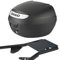 MOTOMENT Bundle Topcase inklusive Gepäckträger Komplettset Shad 26 Liter passend für Yamaha Neos 50 SA21-2 Takt 2004-2006