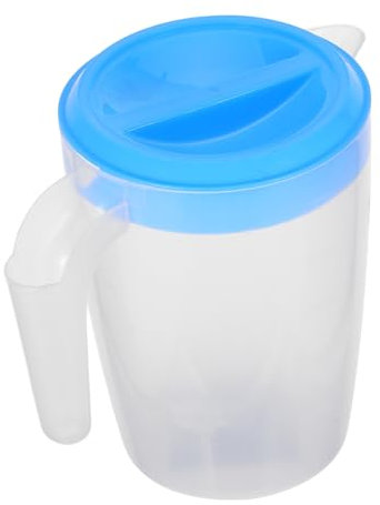 IMIKEYA Pichet à Eau avec Couvercle 1 L Réutilisable en Plastique Transparent pour Boissons Froides Pichet à Jus et Thé pour Dîners et Pique-