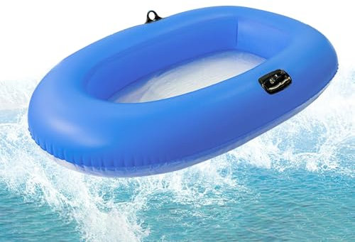 Barco Hinchable para Piscina,Colchoneta Flotante con Fondo Transparente | Bote para Lagos 160 x 110 cm, Balsa Acuática Familiar para Recreo y Actividades Acuáticas