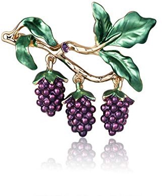 Broches de raisin pour femmes mignons épingles à revers émail fruit broche broche bijoux pour bijoux