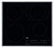 AEG IKB64411FB Autarkes Kochfeld / Induktion / Hob²Hood / Slider-Bedienung / 60 cm / Facetten-Design / 4 Kochzonen / Powerfunktion / Kindersicherung