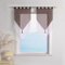 ESLIR Scheibengardinen Modern Bistrogardine küche Gardinen mit Schlaufen Transparent Vorhänge Voile Kaffee BxH 45x90cm 2 Stück