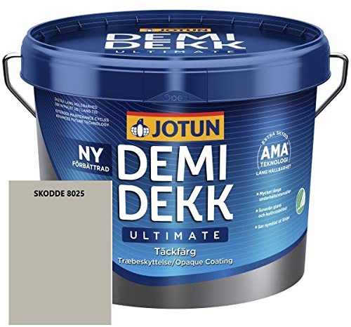 JOTUN DEMIDEKK ULTIMATE Täckfärg Holz-Farbe | Wetterschutz-Farbe | Holzschutz-Farbe | Absolute Premium-Qualität |3 Liter SKODDE 8025