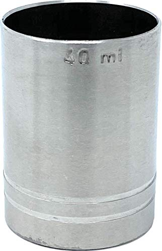 MAK - Misurino da cocktail in acciaio inox, 40 ml, dosatore da bar Jigger 4 cl
