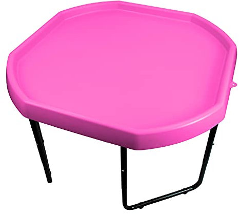 Children's Plastic Sand Age 3+ & Water Mixing Play Tray - DARK PINK - 70cm x 70cm & Height Adjustable Stand.