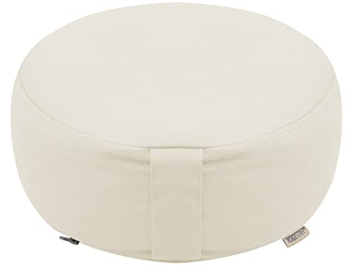 Yogistar Meditationskissen - Rund - Dhyana - Organic Cotton Weiß