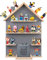 ZOEON Kinder Regal kompatibel mit Toniebox und Tonies für über 40 Figuren - Wandregal für die Musikbox - zum Spielen und Sammeln - für Kinder Baby Zimmer (Grau)