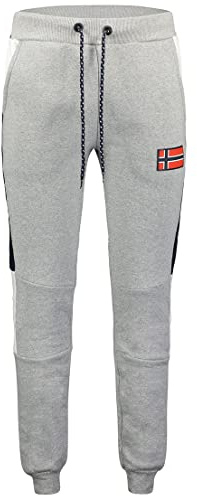 Geographical Norway Magostino Men - Jogginghose mit Aufdruck Casual Style - Kleidung Qualität Sport Bequem Weich - Herren Jogginghose Lässig Baumwolle (Hellgrau M)