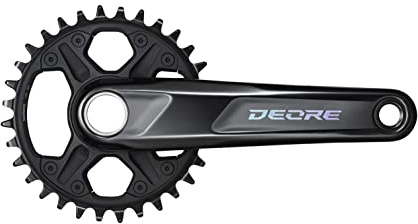 SHIMANO DEORE FC-M6100-1 12-Fach Kurbelgarnitur, Black, 165 mm