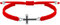 J.Endéar Kreuz Armband für Damen, Silber 925 Handgefertigtes Filigranes Armband Verstellbare Kordel Schmuck Kommunion Geschenk für Mädchen Glücksamulett für Herren Männer, Rot