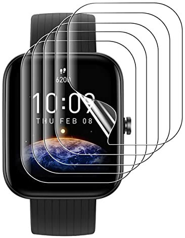 Stejnhge Pellicola Idrogel Proteggi Schermo per Amazfit Bip 3 / Amazfit Bip 3 Pro Smartwatch, [5 Pezzi] TPU Senza Bolle Trasparente HD Schermo Protettivo