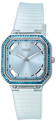 TOUS Watches Gleam Fresh Damen Uhr analog Quarzwerk mit Silikon Armband 200351065
