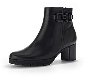 Gabor Damen Ankle Boots, Frauen Stiefeletten,Moderate Mehrweite (G),gefüttert,Winterstiefeletten,Stiefel,schwarz (Mel./Uni),36 EU / 3.5 UK