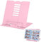 Buchständer Buchstützen Metall,Leseständer Metall,Kinder Buchstützen,Buch Halter,Bücherständer,Book Stand Kochbuchhalter für Lesen Küche und Büro mit Verstellbarer Neigung(Rosa)