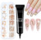 Makartt Nail Rhinestone Glue Gel Kit, 15g Super Adhesive Nail Gel with Nail Crystal Rhinestone, Nail Glue Gel Kit for Rhinestones Crystal Stones Jewels