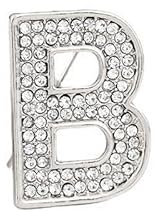 Broche initiale, broche lettre pour femme A-Z 26 lettres de conception personnalisée broches de mode broches de collier (B)