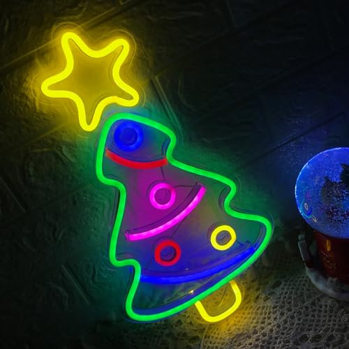 Luci al neon colorate classiche fatte a mano per gli alberi di Natale,interruttori controllabili per i regali dei bambini,decorazione della stanza,alimentazione USB 5V,dimensioni 15,7 * 8,7pollici