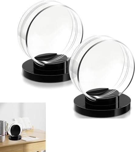 Eowppue 2PCS Hockey-Puck Aufbewahrungsbox mit klarem Gehäuse und schwarzer Basis - Präsentieren Sie Ihren Autogramm-Hockey-Puck stilvoll mit dem Puckhalter