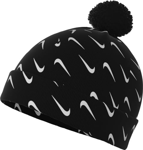 Nike Unisex Kinder Beanie K Nk Peak Beanie Pom, Black, FJ6306-010, 1SIZE