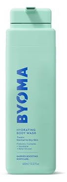 BYOMA Hydrating Body Wash (400ml) For Normal to Dry Skin, with Prebiotic Complex for a Soothing Shower and Hydrated Skin, Vegan