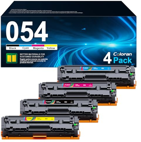 Coloran 054 054H Tonerkartusche Kompatibel für Canon 054H Toner für Canon i-Sensys LBP623cdw Toner MF641Cw MF643Cdw MF645Cx MF642Cdw MF644Cdw LBP620C LBP621Cw (4er-Pack)