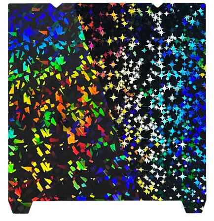 IdeaFormer-3D Rainbow Confetti PEF+Galaxy PEY Build Plate for Creality K1C/K1/Ender 3 V3 SE/Ender 3 V3 KE/Ender 3 S1/Pro/Ender 5 S1, Flexible PEF PEY Spring Steel Effect Sheet 235x235mm