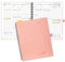 POPRUN Kalender 2025 Wochenplaner Ringbuch mit Softcover, ca. A4 (26,5 x 21,5 cm), 12-Monate-Terminplaner (Jan.2025-Dez.2025) 1 Woche 2 Seite mit 100 GSM FSC®-Zertifiziertem Papier - Rosa
