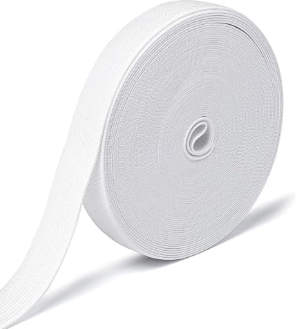 10 Meter Gummiband Weiß 15 mm Breit Gummibänder Nähen dick Hosengummi Elastische Band gummizug Gummilitze stoffband zum Nähen sewing elastic band white für DIY Handwerk, Kleidung (10 M-1.5 cm Weiss)