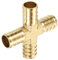 sourcing map 1 raccordo in ottone a 4 vie, 19 mm, adattatore per tubi di collegamento per acqua/carburante/trasporto aereo