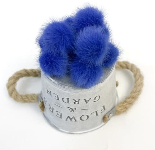 GreatRise 2-3 cm Kunstfell Pompon Fellbommel für Mützen Pelz Flauschige Pompon Ball Kunstfell Bommel für Mützen Schuhe Schals Taschen Schlüsselanhänger DIY Kreative Handwerk Marineblau 10 Stück