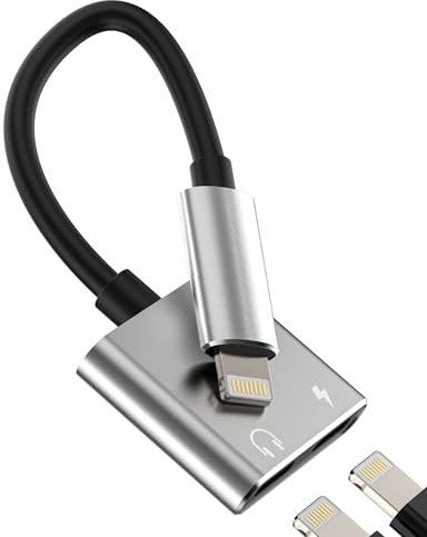 Adaptateur Jack Lightning Pour IPhone 14 13 Pro Max(2 en 1)prise Double écouteurs Et Chargeur Câble Connecteur Pour Apple Casque Audio AUXiliaire Musique Splitter Pour IPad Accessoire Voiture Tablette