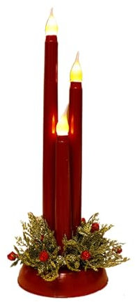 LED Christmas Candles, Battery Operated Tea Light Electric Fake Candles - 10x10x30cm