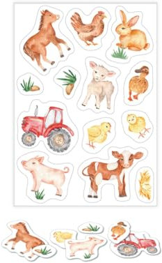 Junapack Tischkonfetti Set Konfetti Party Deko Papierkonfetti für Geburtstag, Kinderparty, Dekoration - Deko zum Kindergeburtstag Bauernhof Tiere