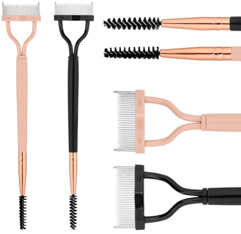 YQQYG Wimpernkamm 2 Stück, Wimperntrenner, Doppelkopf-Wimperntrenner, Verstellbare Bürste für überschüssige Mascara-Entfernung, Trennung der Wimpern, Beseitigung von Mascara-Klumpen