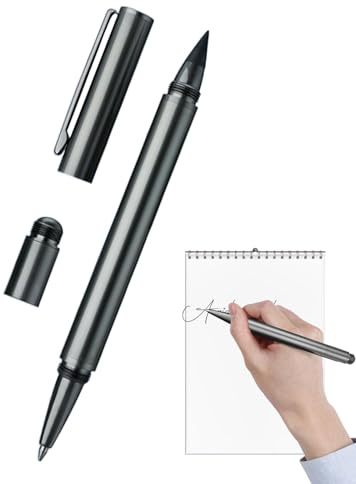 Bleistiftstift, Doppelkopf-Kugelschreiber, 0,5 mm, mit Bleistift, 2-in-1 Schreibwaren aus Statin, weiches Schreiben mit schwarzer Tinte, für Arbeit, Tagebuch, Zeichnen, Büro