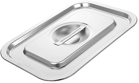 MOLUCKFU Tapa De Pan De Acero Inoxidable Con Asa Para Buffet y Cocina Protección Para Bañeras De Vapor Rectangulares Resistente y Fácil De Limpiar