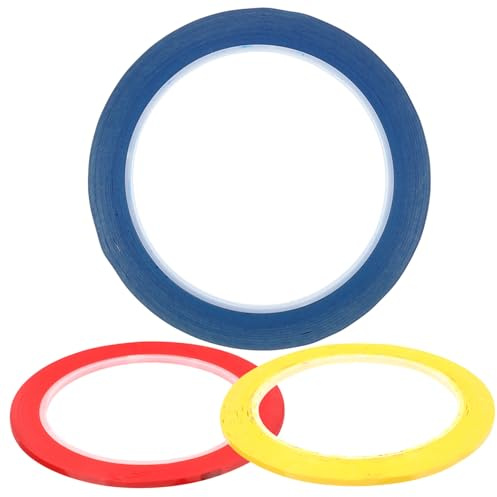 CONGARTENO 3 Rollen Pvc Griffbrett Aufkleberband in Verschiedenen Farben für Violine Installieren und Schnell Abnehmbar für Anfänger zum Fingerposition Lernen