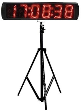 Chronomètre numérique LED d'extérieur 5 pouces, minuteur sportif programmable, horloge murale avec compteur d'heures for minuterie électrique Commande facile(Suit D)