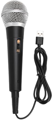 Jectse Microphone Filaire, Microphone à Main karaoké, Micro Vocal Dynamique Cardioïde, pour Haut-Parleur, Ampli, Table de Mixage, DVD