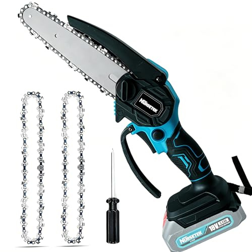 Mini Kettensäge Akku 6 Zoll Brushless, Einhand Kettensäge bürstenlos 18V kompatibel mit Makita Akku (ohne Akku), Astsäge für Baumschnitt & Holz, kabellos