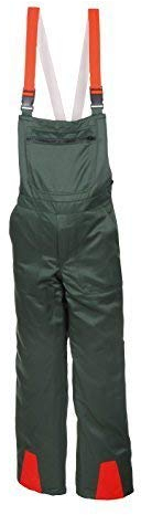 SWS geprüfte Schnittschutzlatzhose Latzhose Schnittschutzhose Forsthose made in Germany - Grün - EU 34 - Unisex-Erwachsene - Sicherheitslatzhose - Overalls